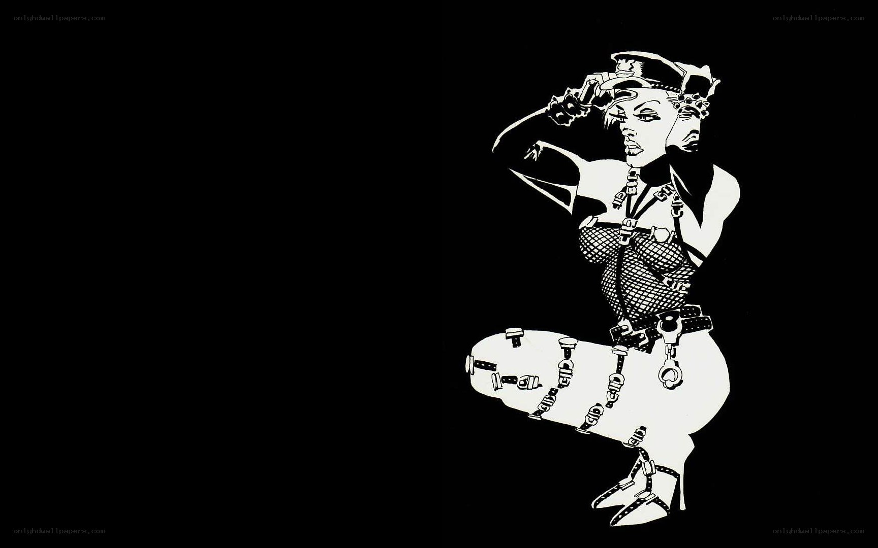 futuristic female character illustration
