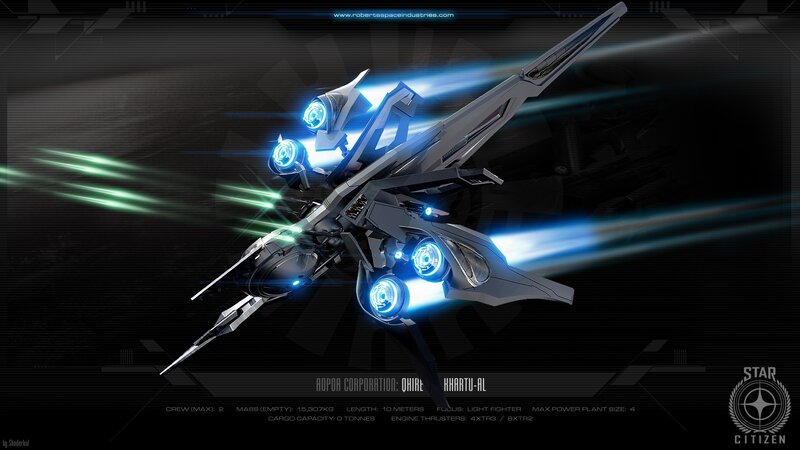 Futuristic Fighter Craft — Black