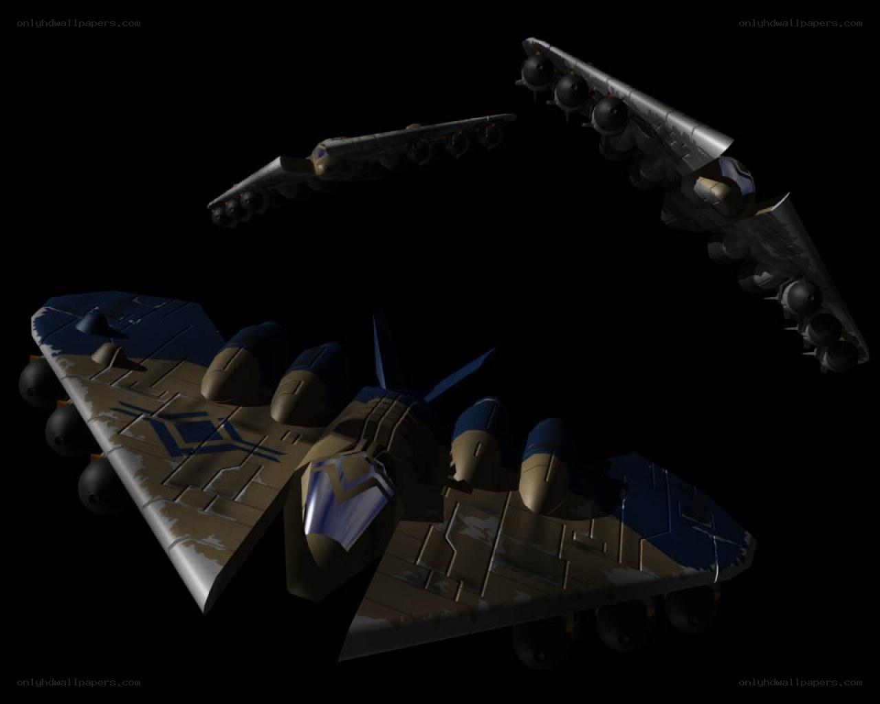 Futuristic fighter craft