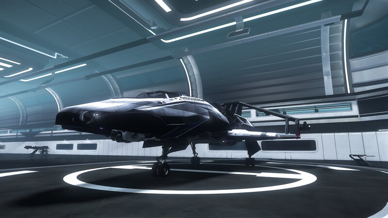 Futuristic Fighter Jet — Black