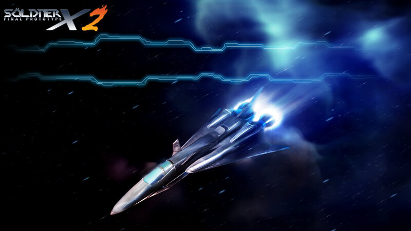 Futuristic Fighter Jet — Blue