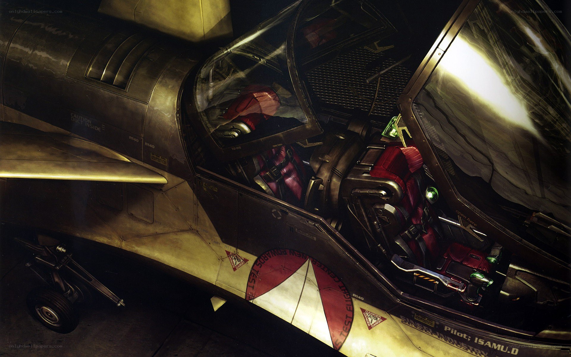 futuristic fighter jet cockpit