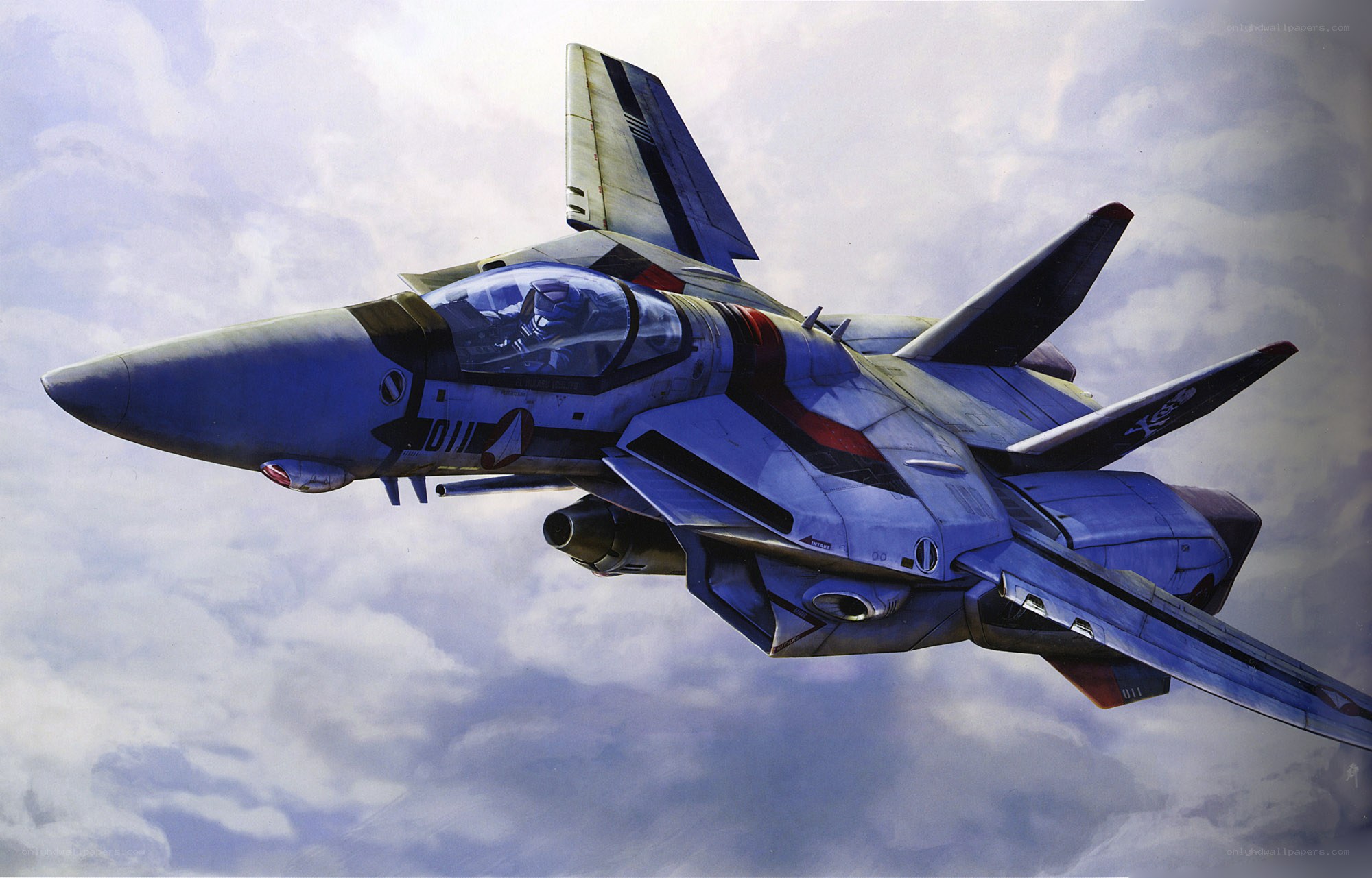 futuristic fighter jet in flight