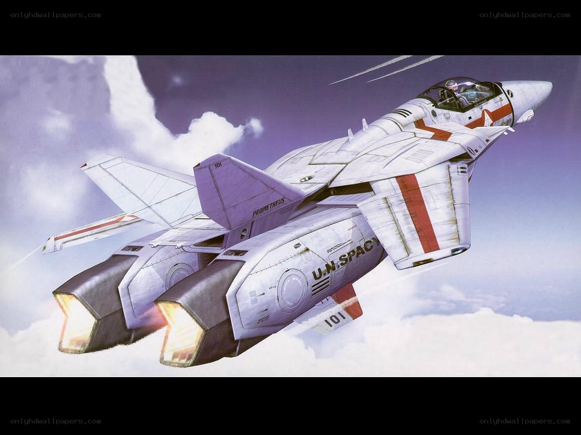 futuristic fighter jet in flight