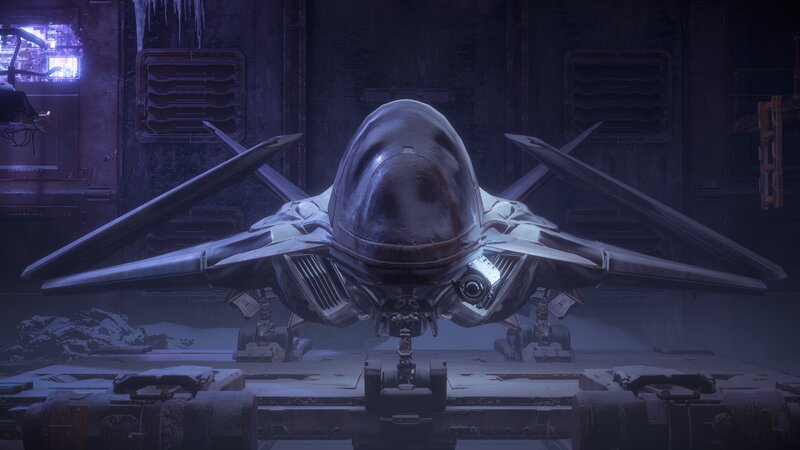 Futuristic Fighter Jet — Purple