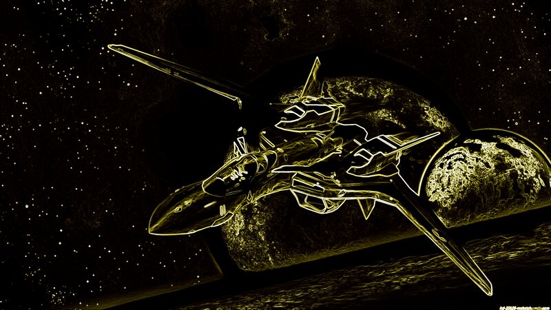 Futuristic Fighter Jet — Yellow