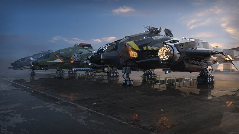 Futuristic Fighter Jets — Black, Dramatic