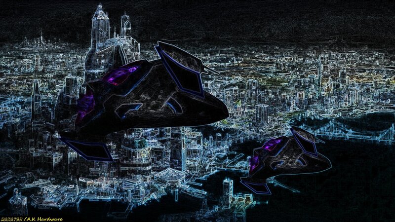Futuristic Fighter Jets — Black
