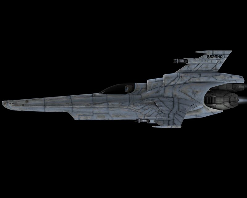 futuristic fighter spacecraft