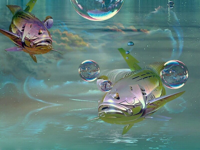 futuristic fish submarines