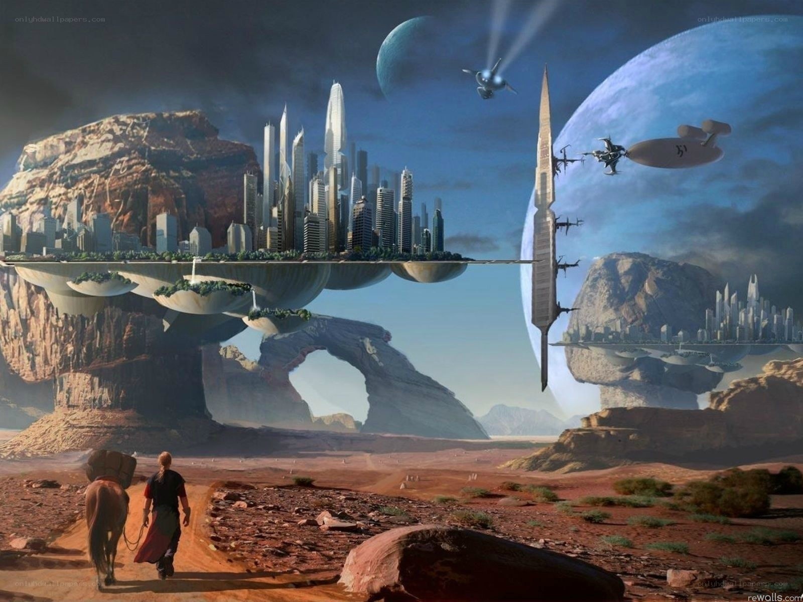 futuristic floating cities