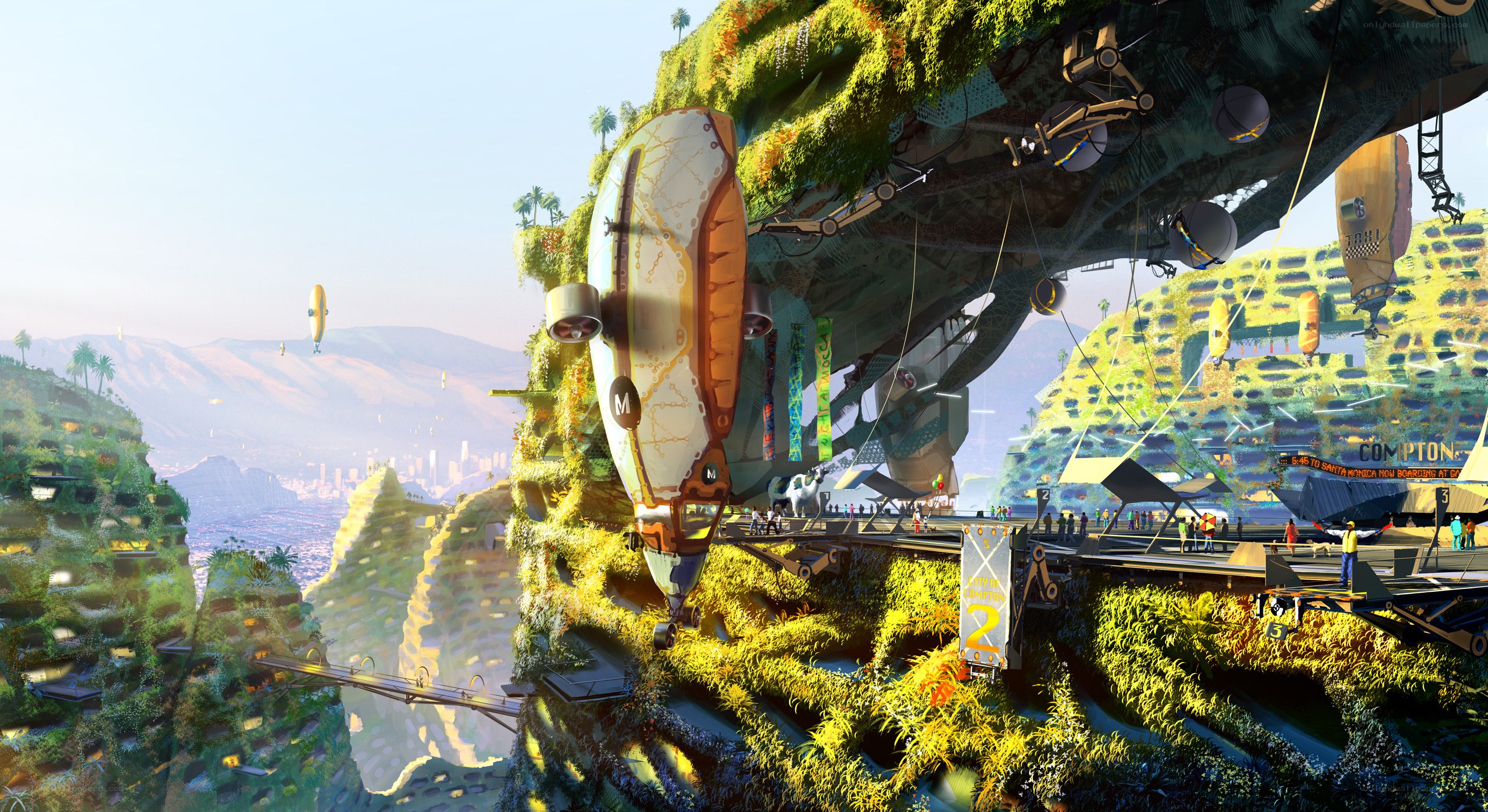 futuristic floating city