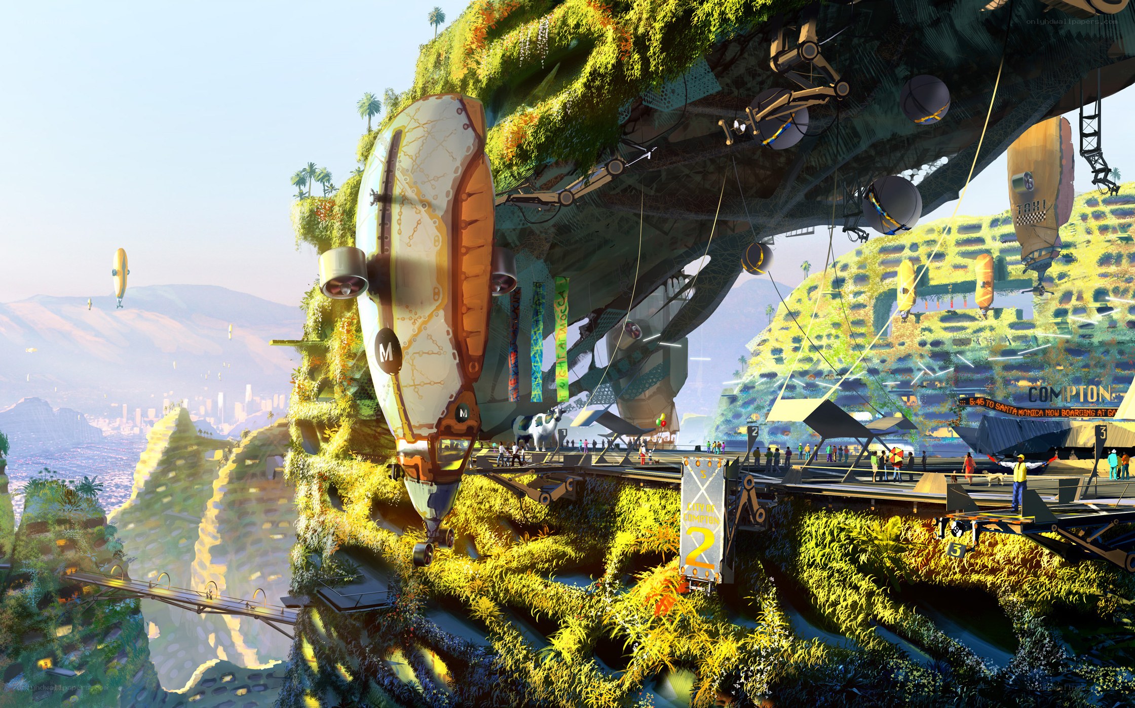 Futuristic floating city