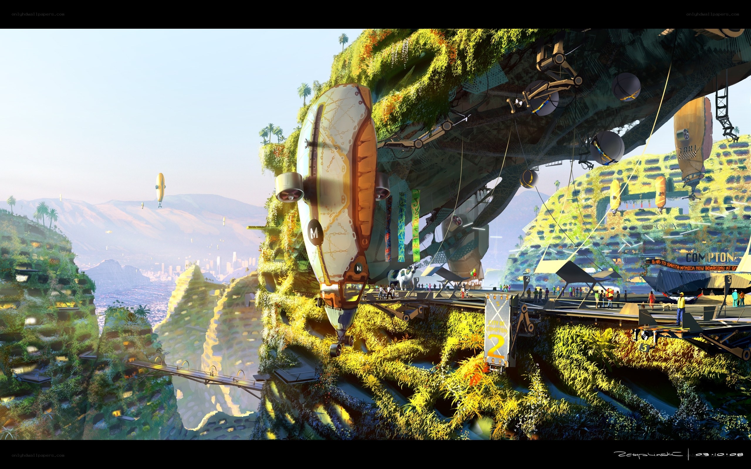 futuristic floating city