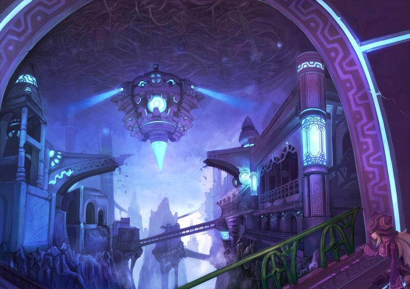 futuristic floating city