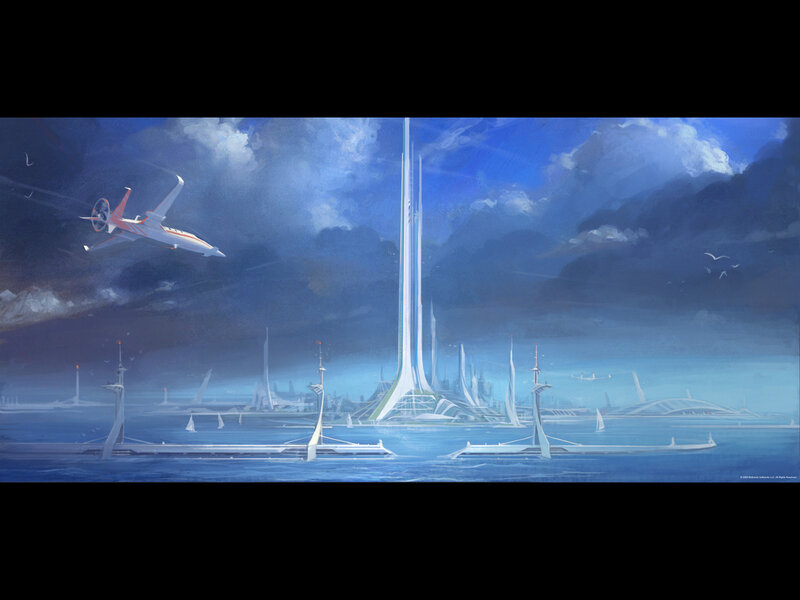 Futuristic floating city