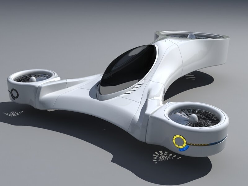 futuristic flying vehicle