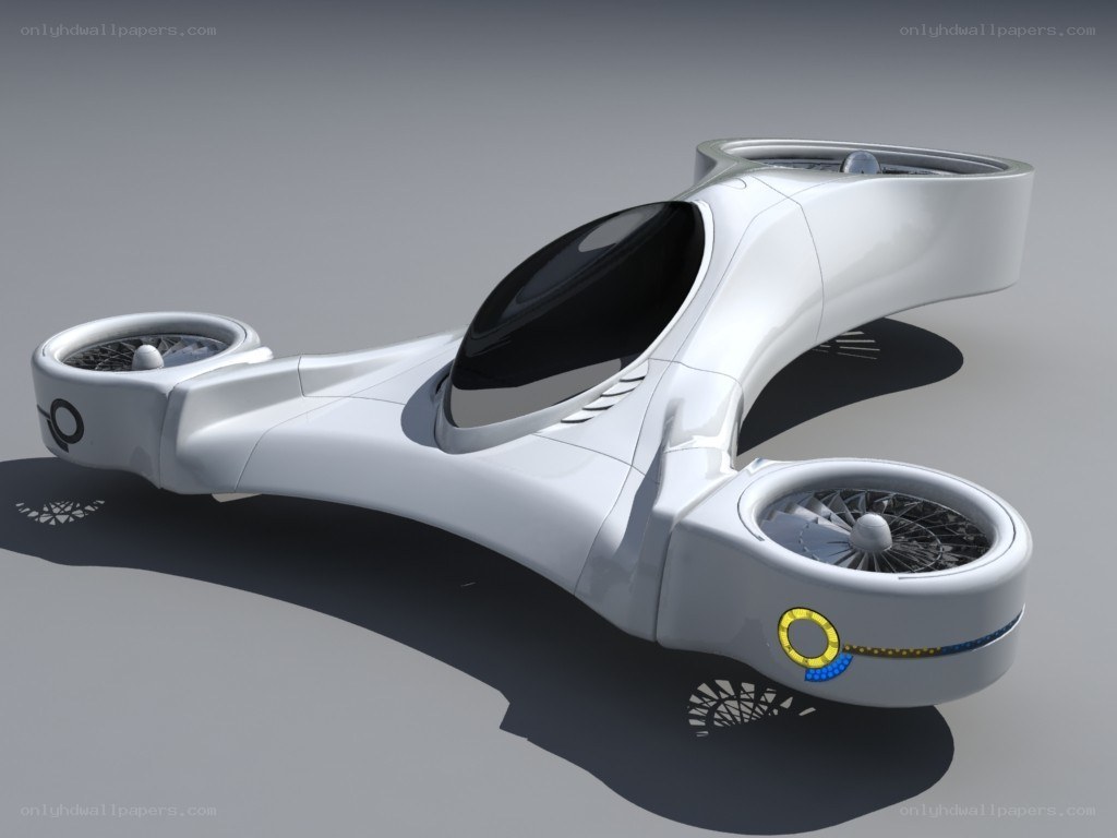 futuristic flying vehicle