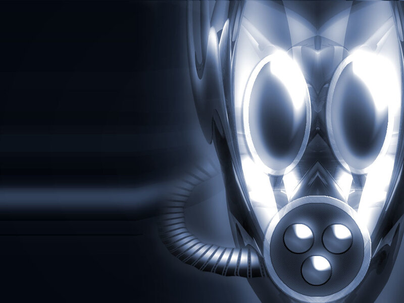 futuristic gas mask design