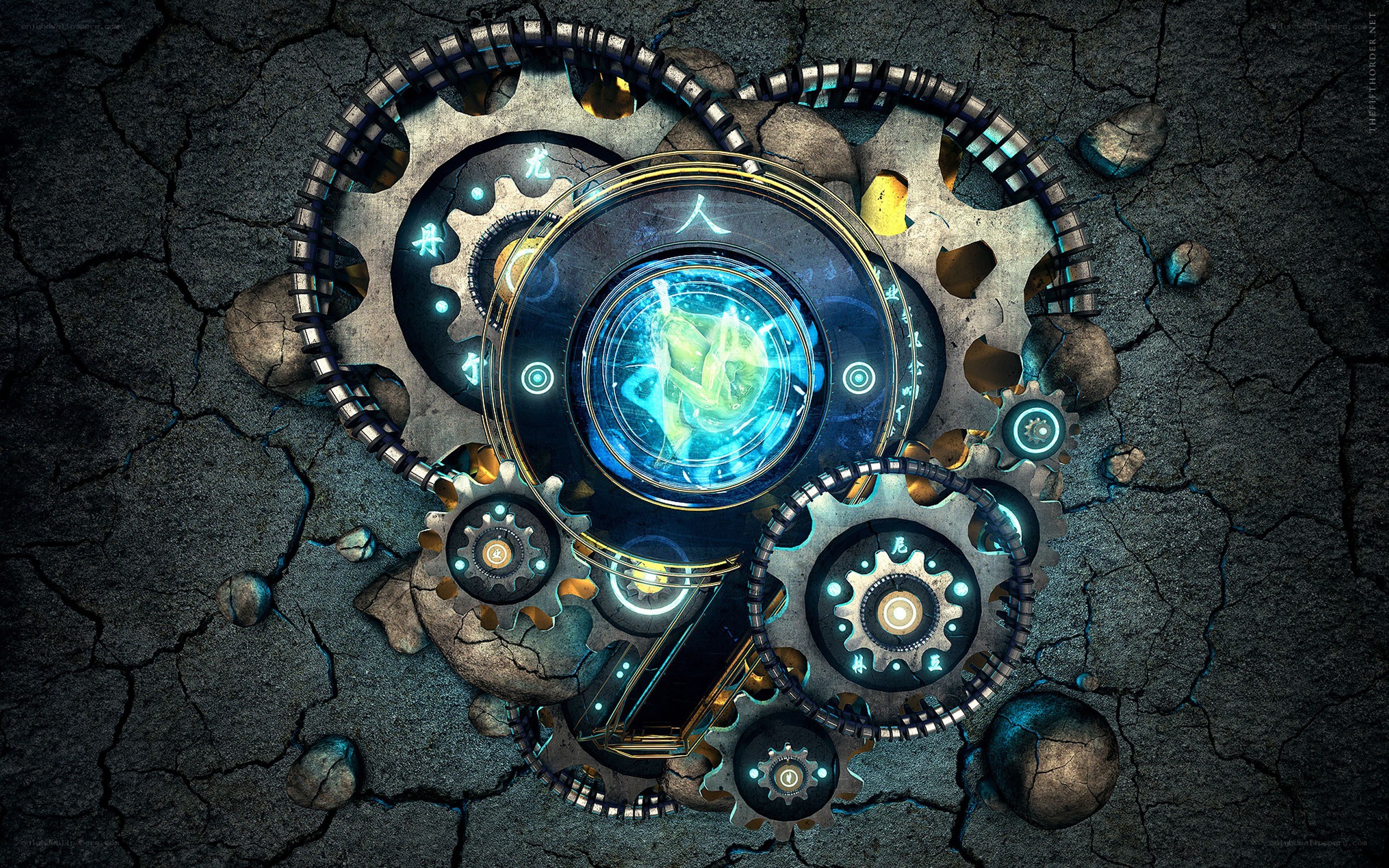 futuristic gear mechanism