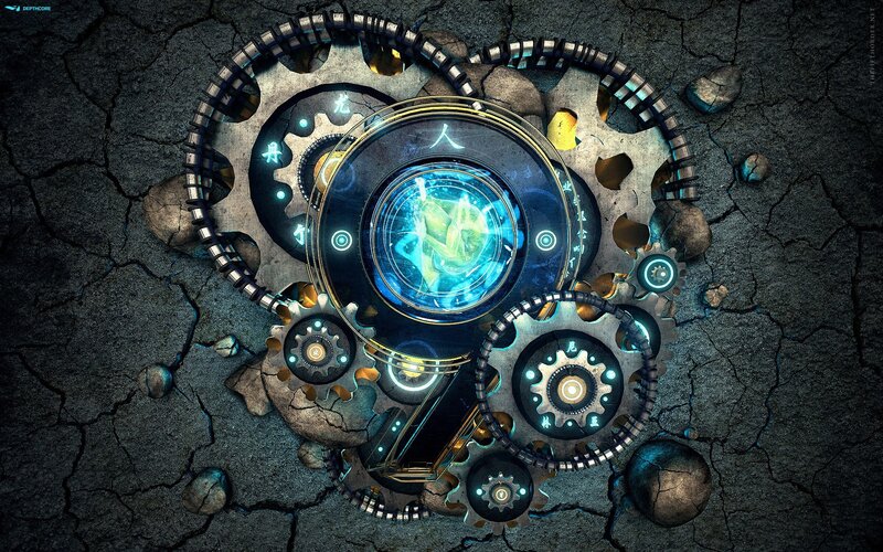 futuristic gear mechanism