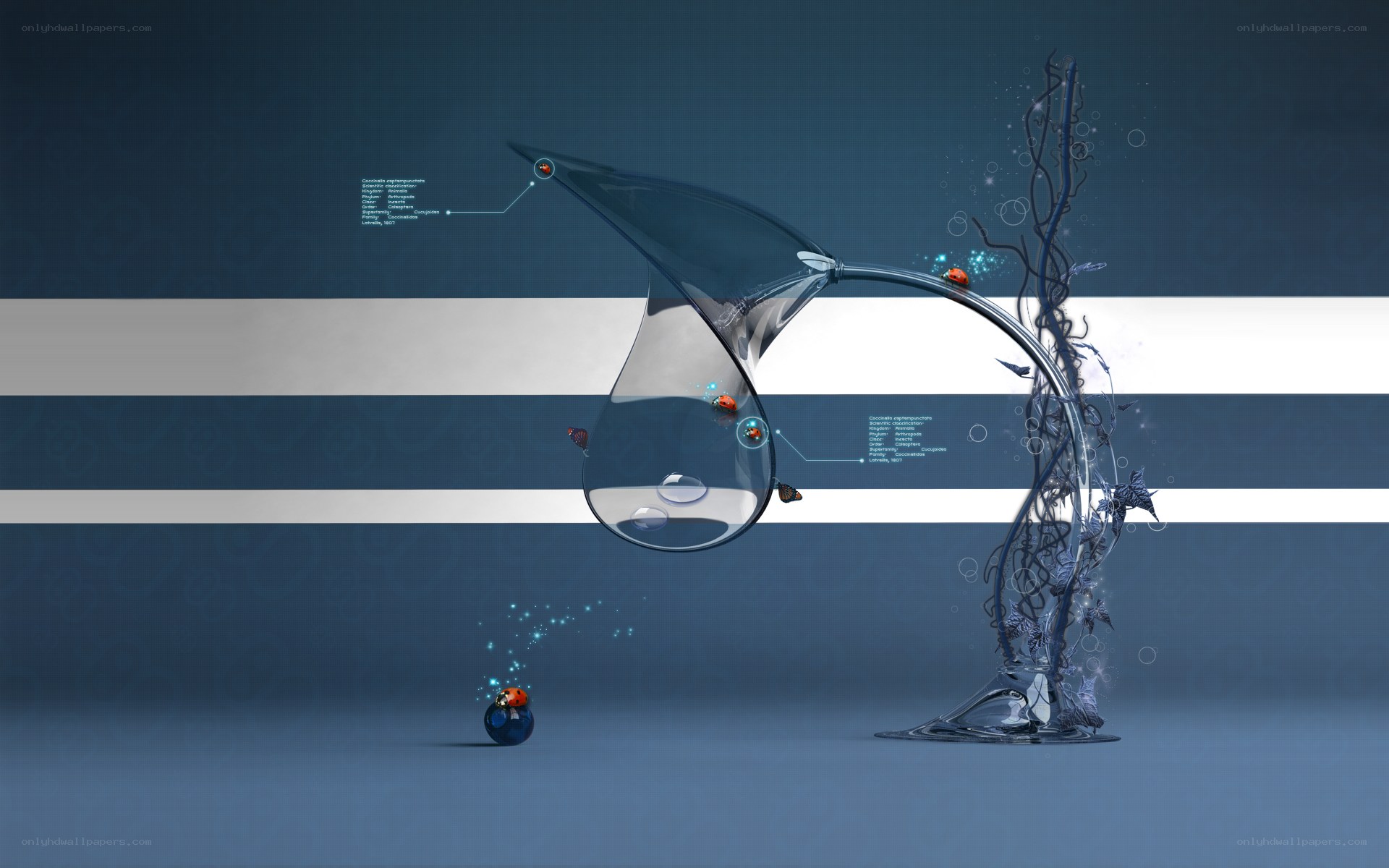 Futuristic glass sculpture