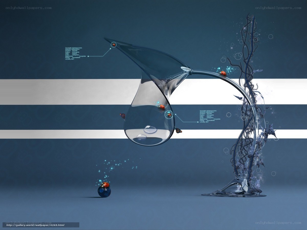 Futuristic glass sculpture