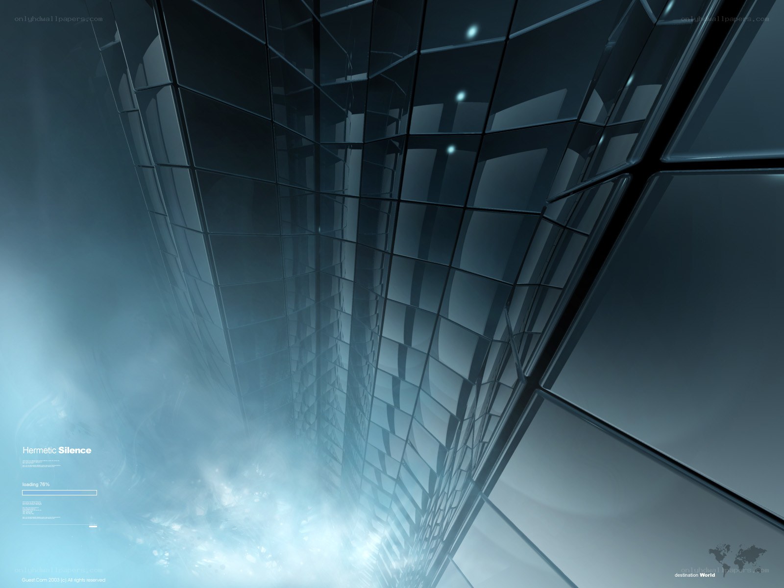 futuristic glass structure
