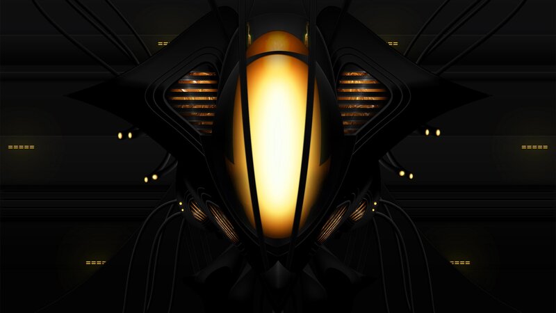 futuristic glowing machine