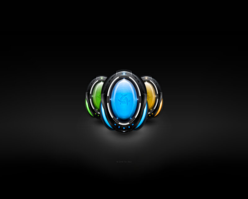 futuristic glowing orbs