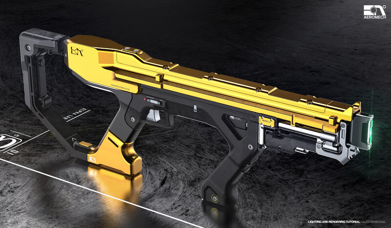 Futuristic Golden Gun