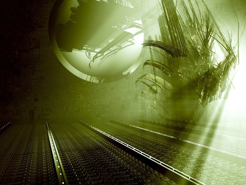 futuristic green corridor