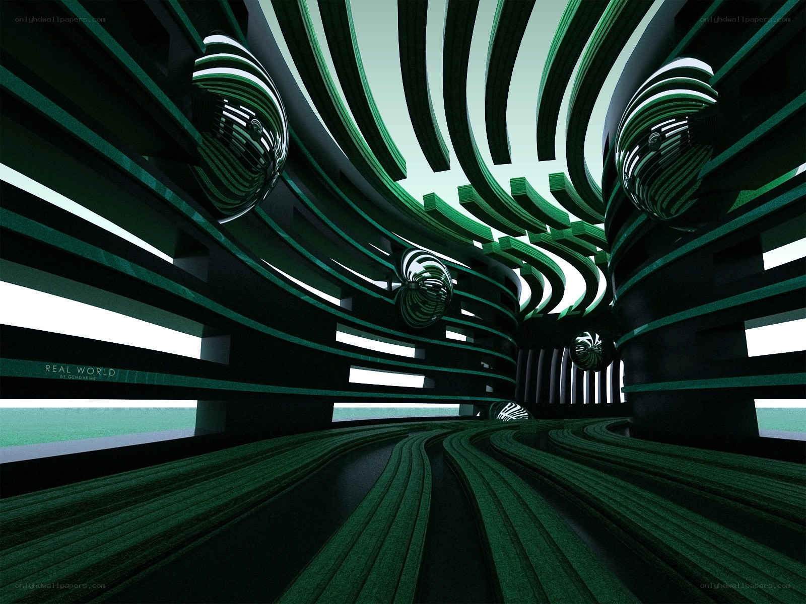 futuristic green corridor