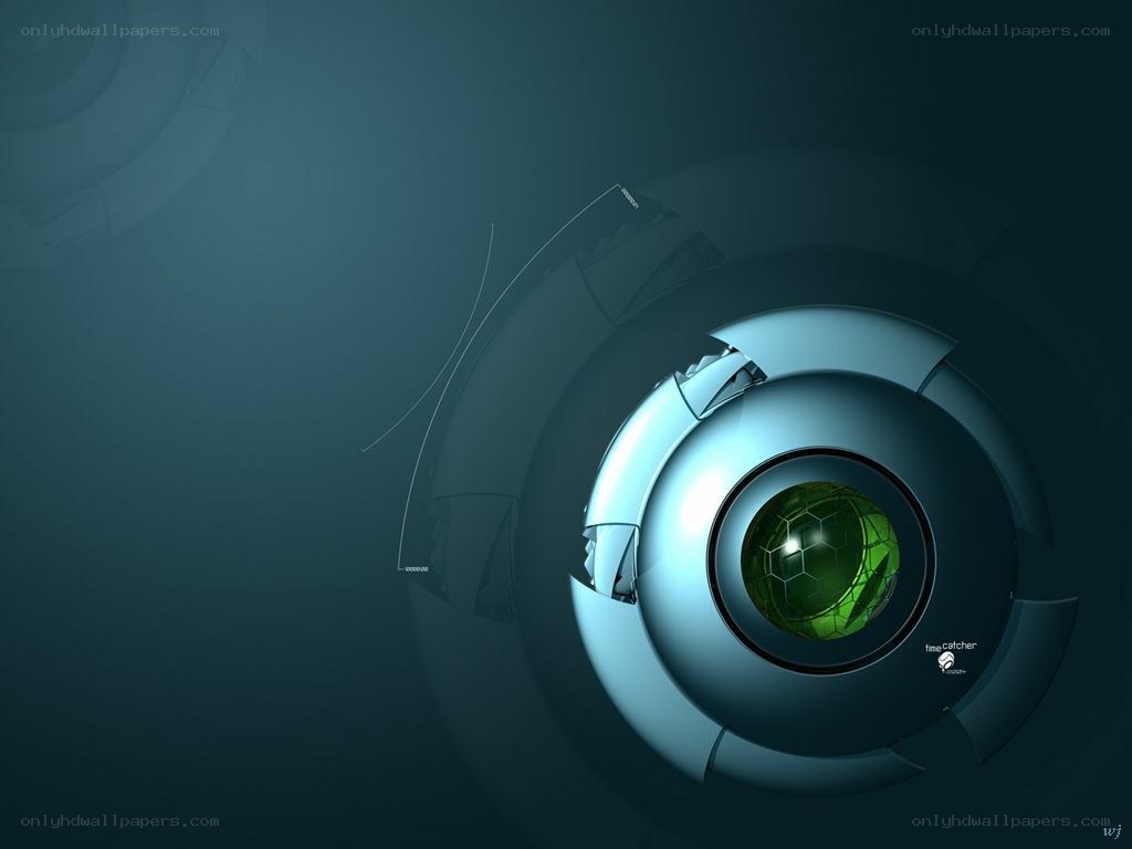 futuristic green eye design