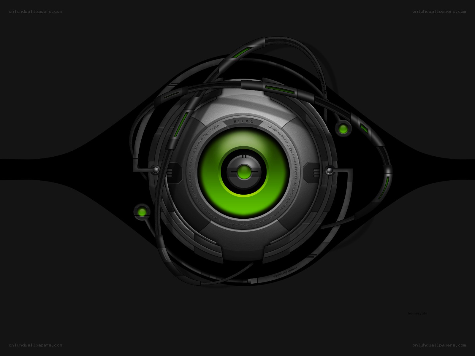 futuristic green eye design