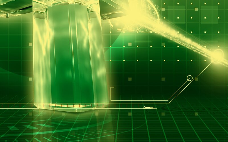 futuristic green interface