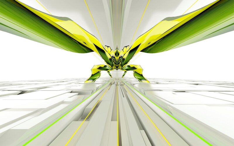 futuristic green robot