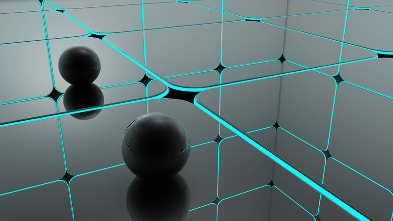 futuristic grid with glowing lines