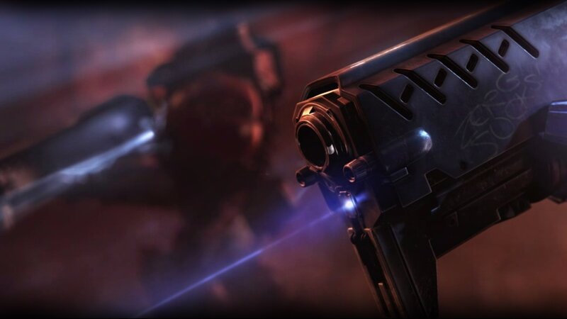 Futuristic Gun in Close-up