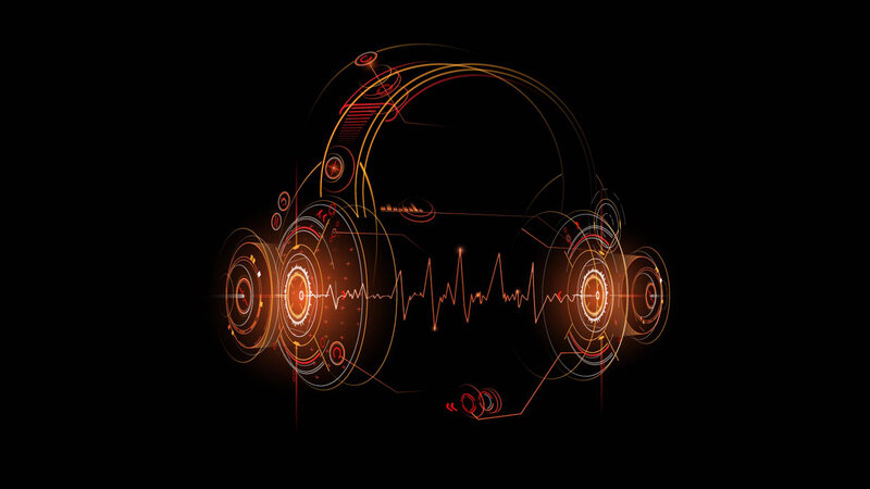 Futuristic Headphones — Black