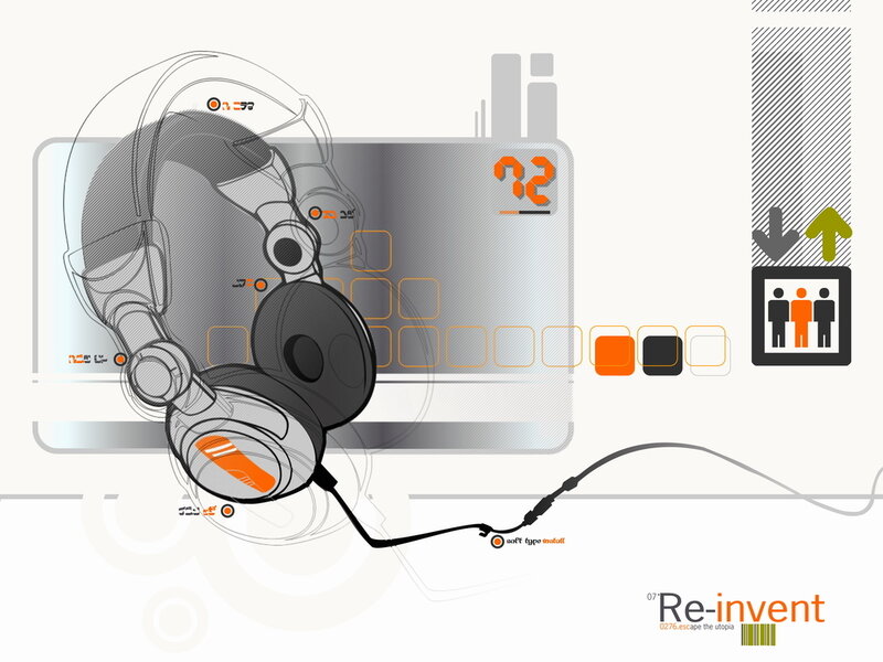 Futuristic headphones design