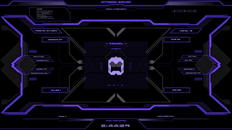 Futuristic Heads-up Display — Black, Technological, Digital Art