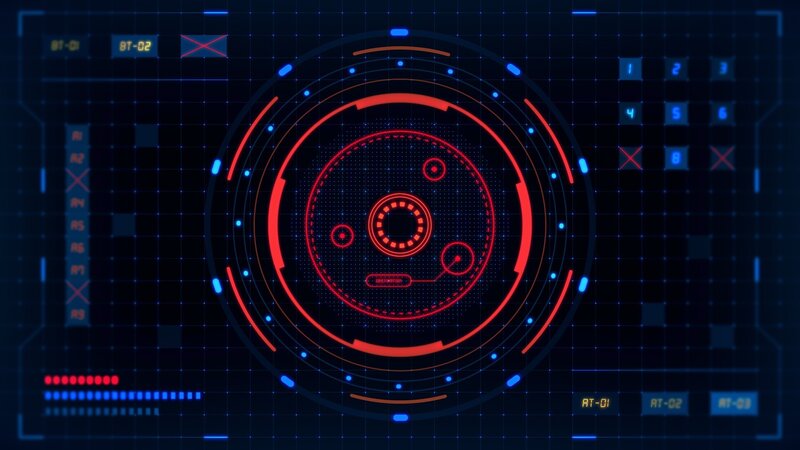 Futuristic Heads-up Display — Blue