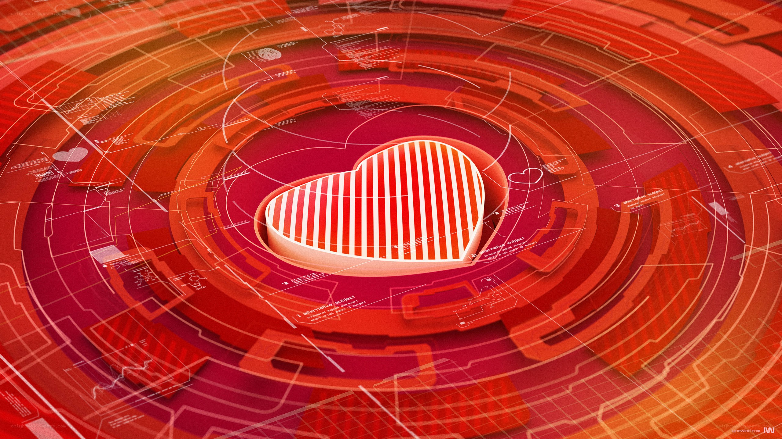 futuristic heart interface