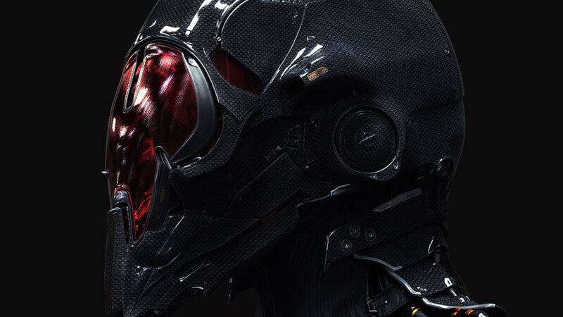 Futuristic Helmet — Black