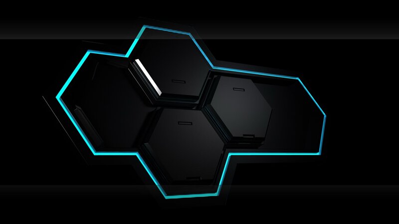 futuristic hexagon design
