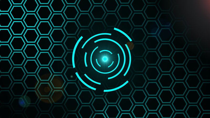 futuristic hexagonal interface