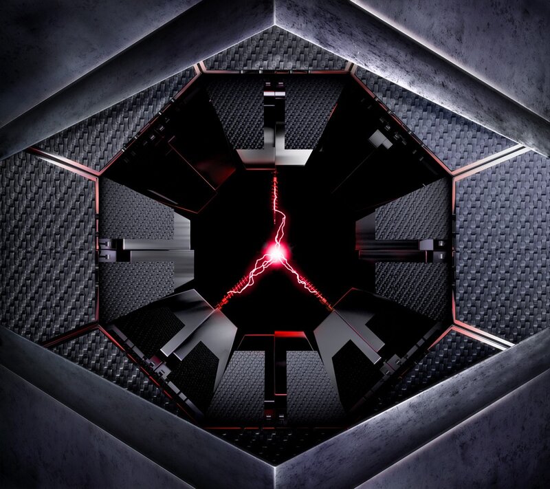 futuristic hexagonal tunnel