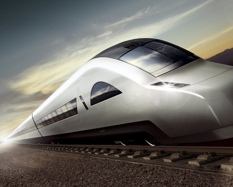 Futuristic High-speed Train — White