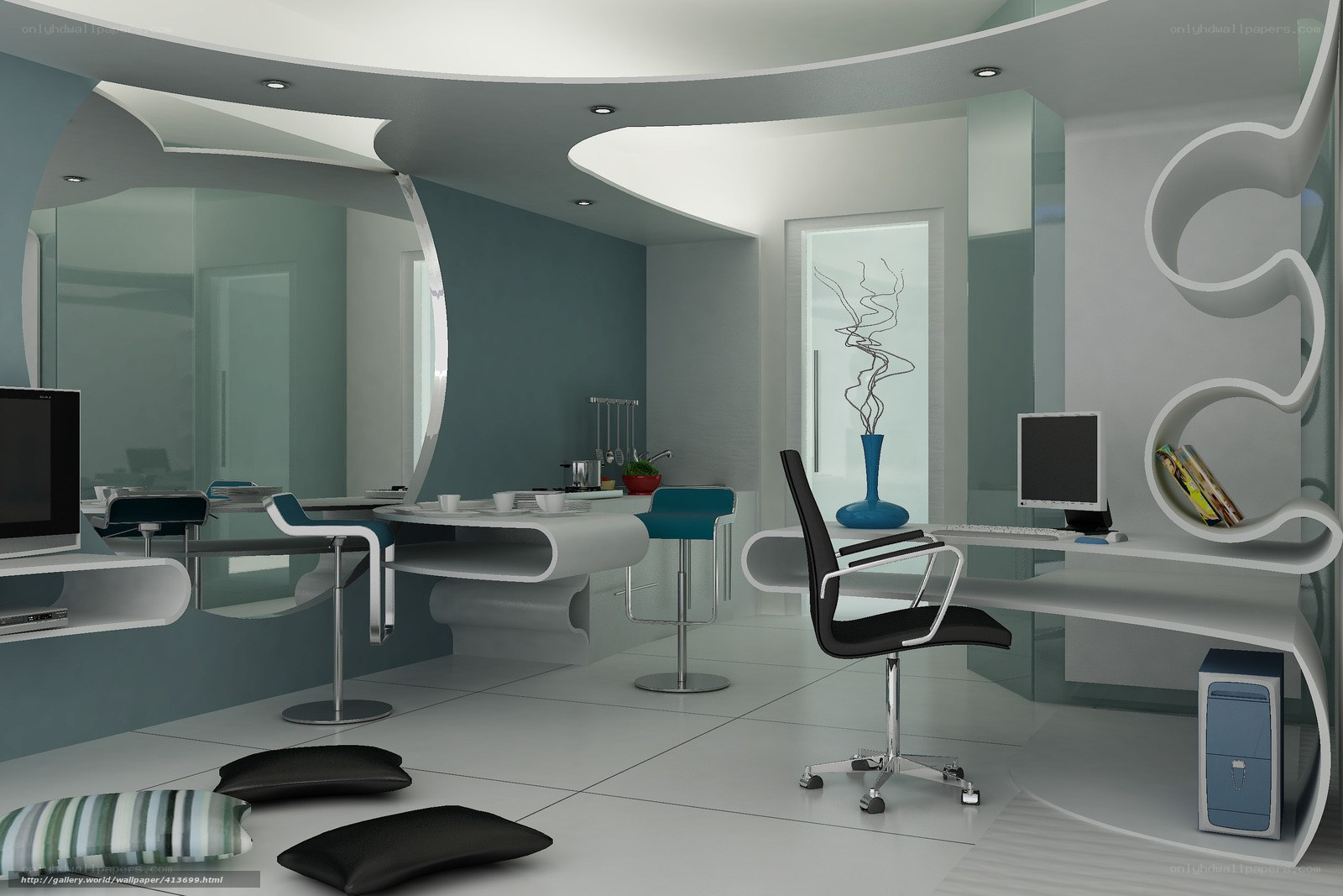 Futuristic home office design